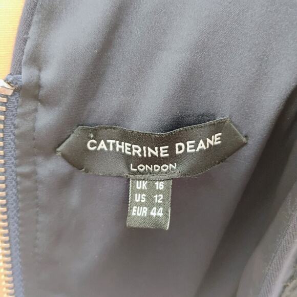 catherine Deane Blue Fitted MIDI Formal Dress size 12 - Picture 12 of 12
